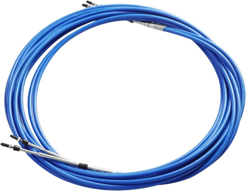 Jecoupoon Store 3300/33C Marine Throttle Shift Remote Control Box Cable for Outboard Engine Boat Motor Steering System 8FT 13FT 15FT 20FT 30FT (24FT,2PCS) - Image 1